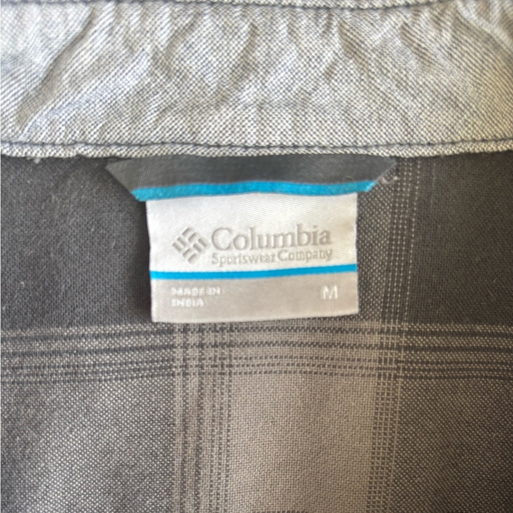 Gray Columbia Plaid L/S Button-Up Shirt Sz.M - Picture 5 of 5